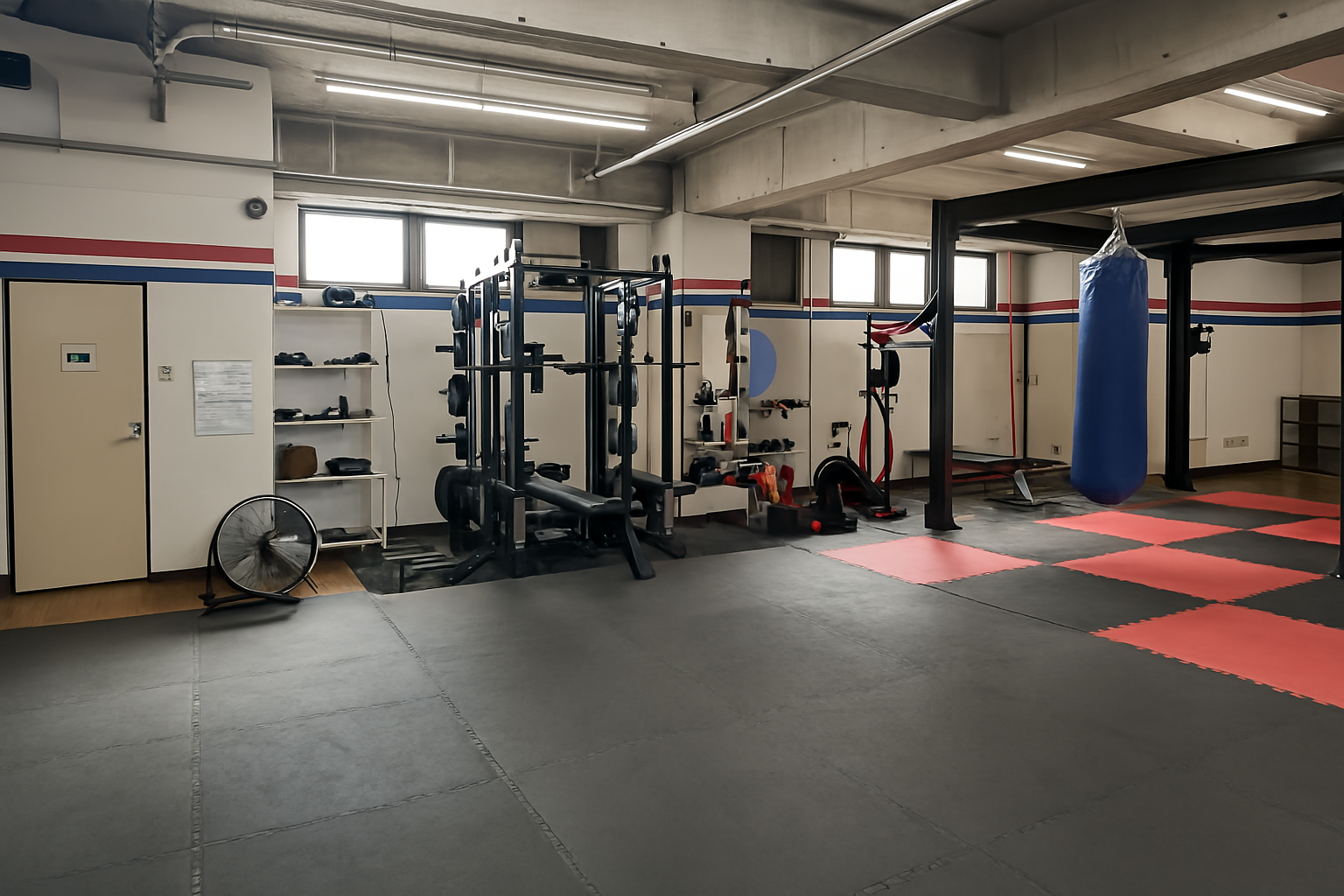 ジムのトレーニングエリア全体